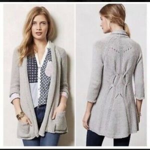 Anthropologie Angel of the North Gray Cardigan, S